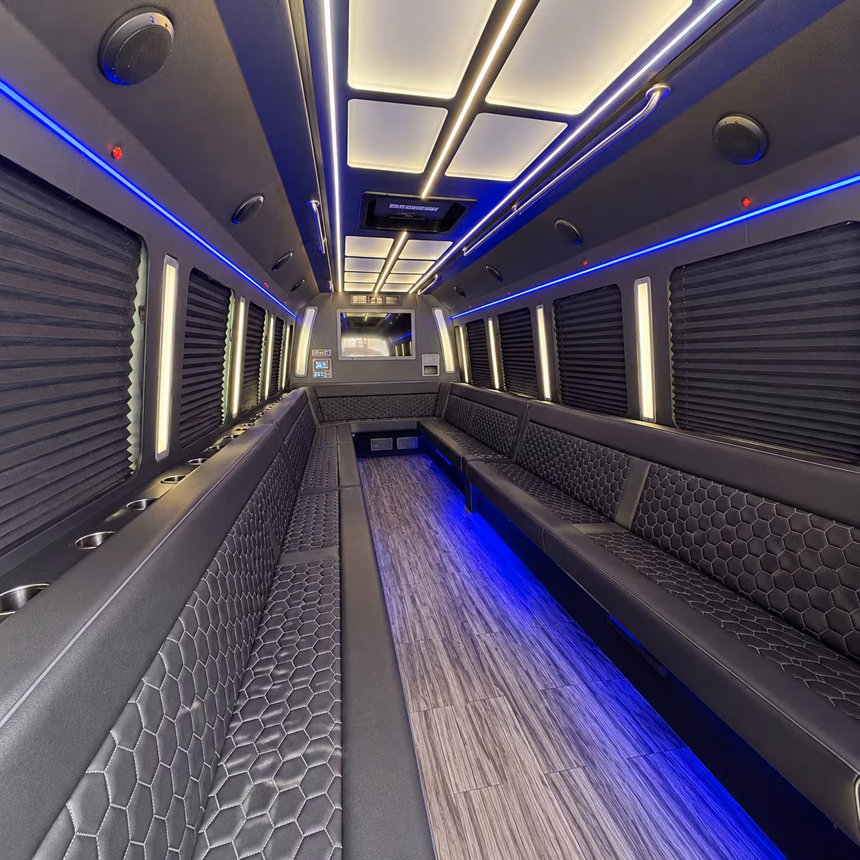 portland 30 passenger party bus interior