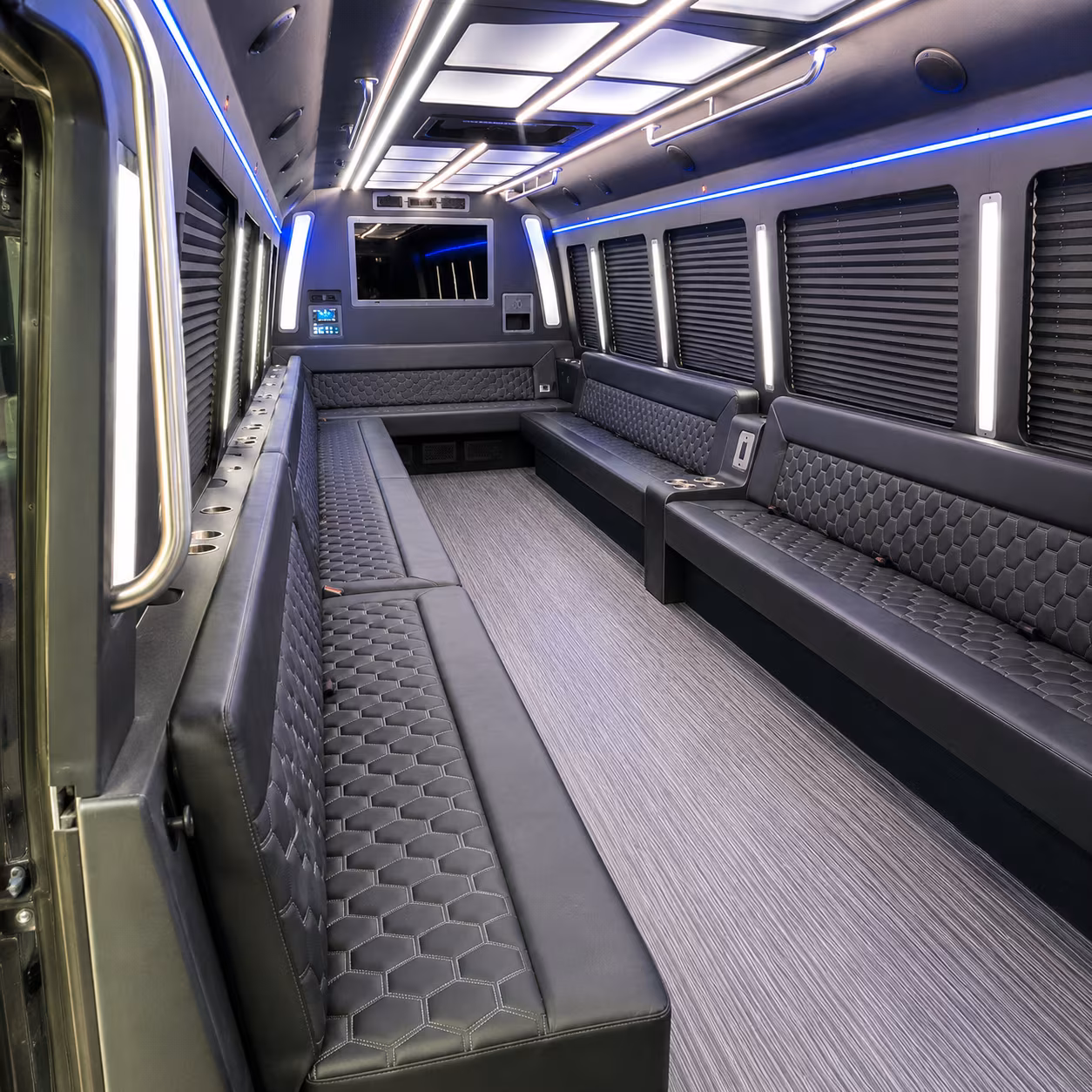 portland 40 passenger party bus interior