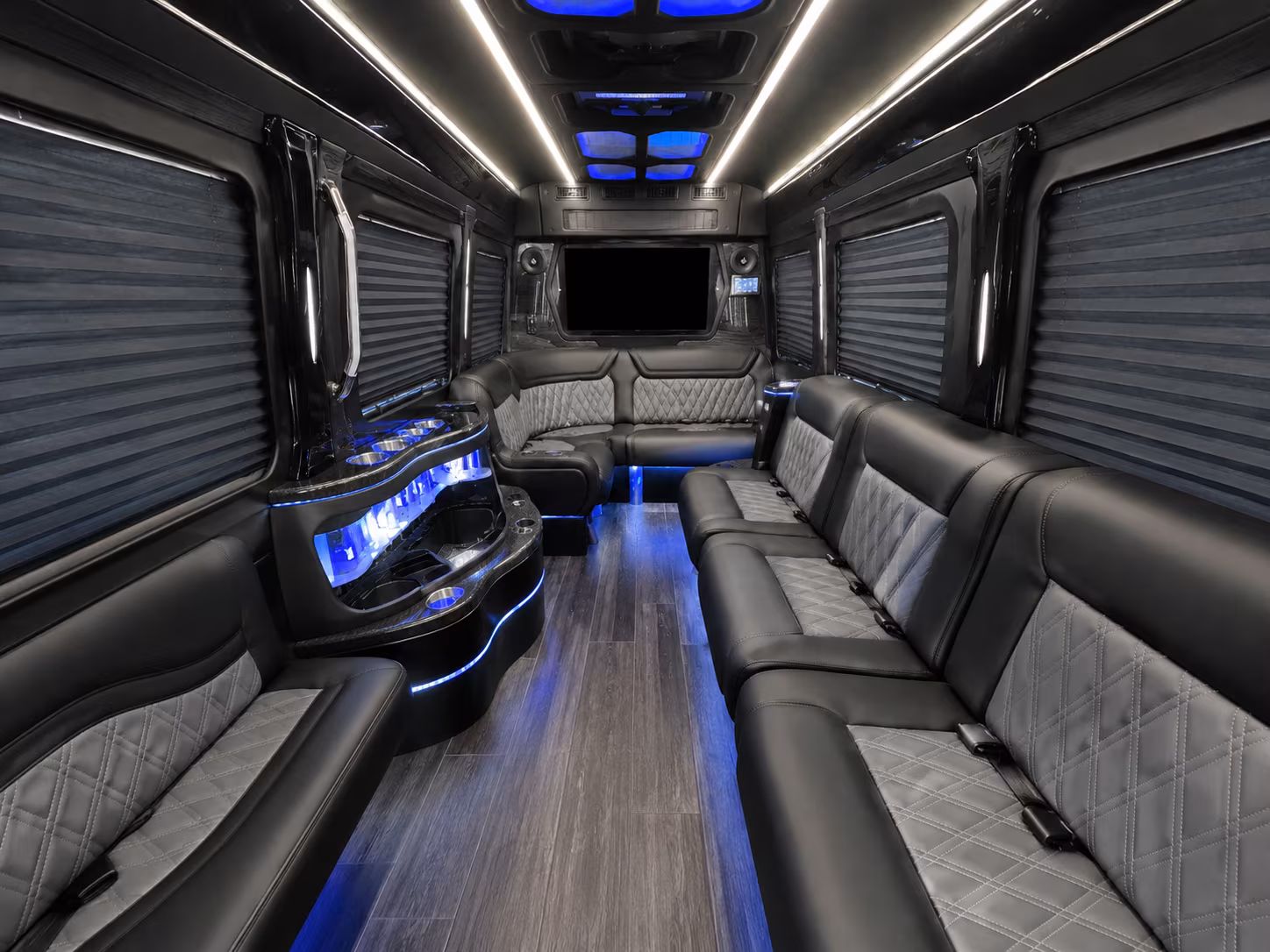 portland 50 passenger party bus interior
