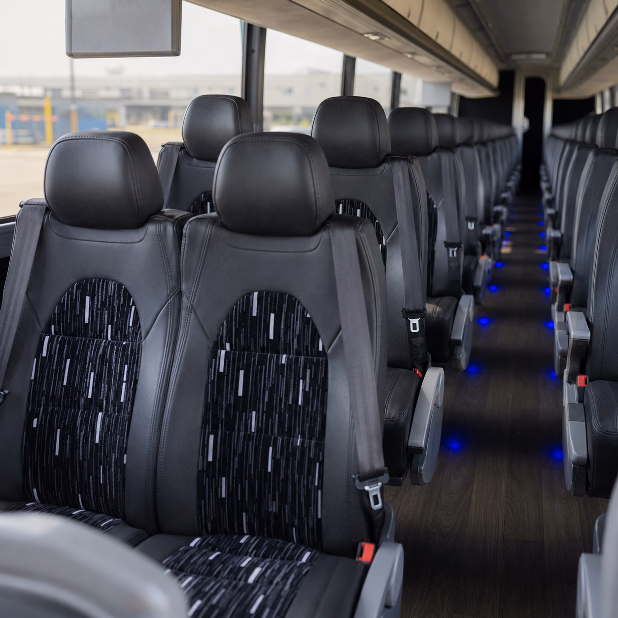 portland charter bus interior