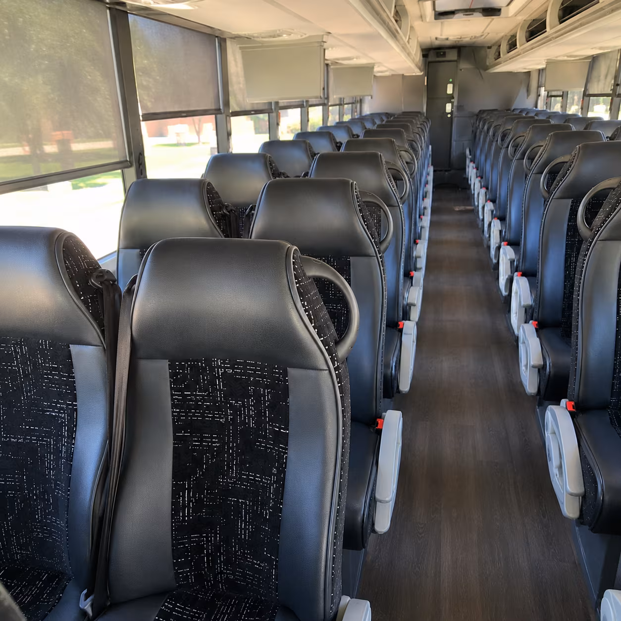 portland charter bus rental interior